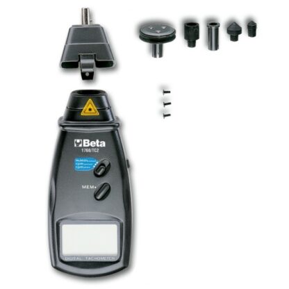 Kombinovaný kontaktní/bezkontaktní digitální otáčkoměr-rychloměr 1760/TC2 - Beta Tools