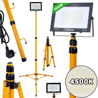 Keltin Dílenská lampa LED SMD 100 W (10000 lm), na stojanu, neutrální bílá (4500K), 230 V