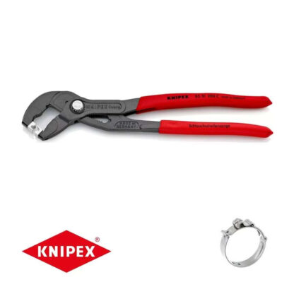 Kleště na hadicové spony KNIPEX 85 51 250 C, 250 mm - protiskluzová rukojeť, šedě fosfátované atramentolem 85 51 250 C