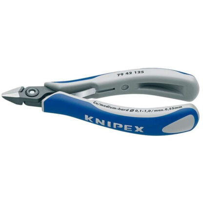Přesné boční štípací kleště pro elektroniku 125 mm Knipex 79 42 125 - leštěná hlava, vícesložkové návleky 79 42 125