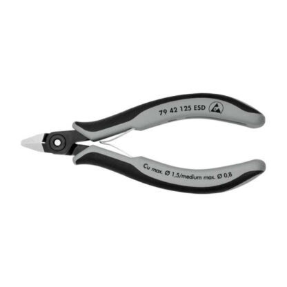 Přesné boční štípací kleště pro elektroniku 125 mm KNIPEX 79 42 125 ESD - leštěná hlava, vícesložkové návleky 79 42 125 ESD