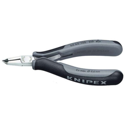 Čelní štípací kleště pro elektroniku 120 mm KNIPEX 64 62 120 ESD - leštěná hlava, vícesložkové návleky 64 62 120 ESD