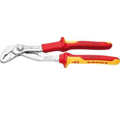 Instalatérské kleště VDE-Cobra 250 mm. KNIPEX 87 26 250 - 1000V. Chromováno, vícesložkové návleky 87 26 250