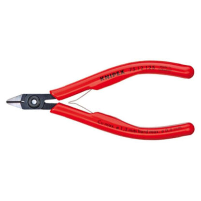 Boční štípací kleště pro elektroniku 125 mm KNIPEX 75 12 125 - leštěná hlava, vícesložkové návleky 75 12 125