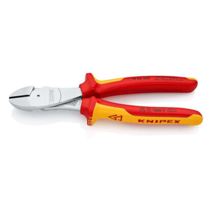 Silové boční štípací kleště 200 mm KNIPEX 74 06 200 - 1000V. Chromováno, vícesložkové návleky VDE 74 06 200