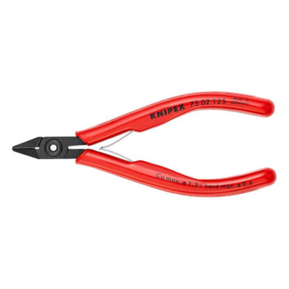 Boční štípací kleště pro elektroniku 125 mm KNIPEX 75 02 125 - leštěná hlava, vícesložkové návleky 75 02 125
