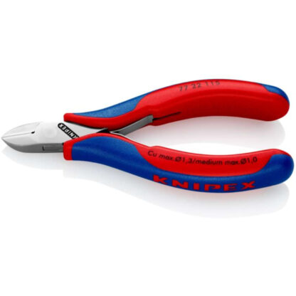 Boční štípací kleště pro elektroniku 115 mm KNIPEX 77 22 115 - leštěná hlava, vícesložkové návleky 77 22 115