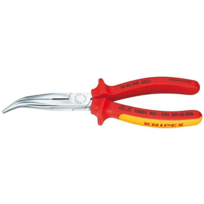 Půlkulaté kleště s břity (zobákovité) 200 mm KNIPEX 26 26 200 - 1000V. Chromováno, vícesložkové návleky VDE 26 26 200