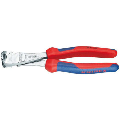 Čelní silové štípací kleště 140 mm KNIPEX 67 05 140 - chromováno, vícesložkové návleky 67 05 140