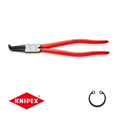 Kleště na pojistné kroužky 300 mm, vnitřní zahnuté. Knipex 44 21 J41 - DIN 5256 D. Leštěno, potažené plastem 44 21 J41