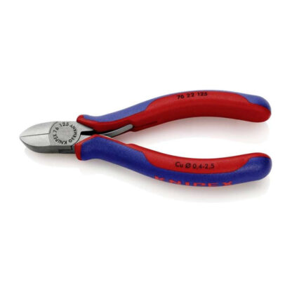 Boční štípací kleště pro elektromechaniky 125 mm KNIPEX 76 22 125 - leštěná hlava, vícesložkové návleky 76 22 125