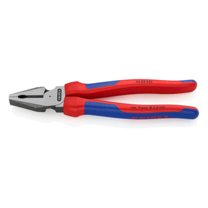 Silové kombinované kleště 225 mm. KNIPEX 02 02 225 - leštěná hlava, vícesložkové návleky 02 02 225