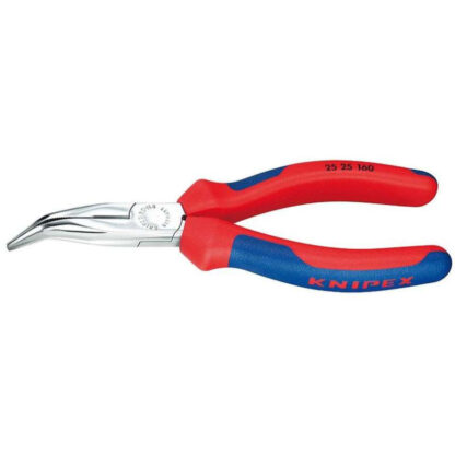 Půlkulaté kleště s břity pro radiotechniku 160 mm KNIPEX 25 25 160 - chromováno, vícesložkové návleky 25 25 160