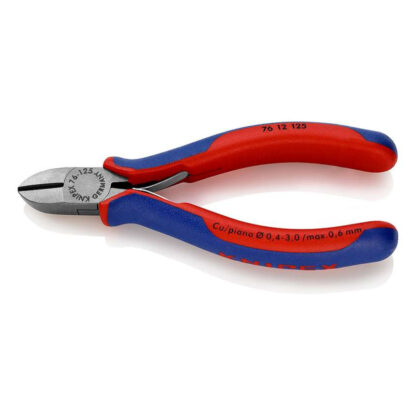 Boční štípací kleště pro elektromechaniky 125 mm KNIPEX 76 12 125 - leštěná hlava, vícesložkové návleky 76 12 125