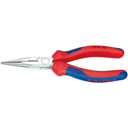 Půlkulaté kleště s břity pro radiotechniku 160 mm KNIPEX 25 05 160 - chromováno, vícesložkové návleky 25 05 160