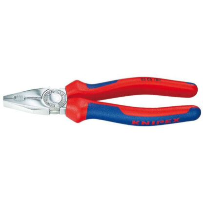 Kombinované kleště 180 mm. KNIPEX 03 05 180 - chromováno, vícesložkové návleky 03 05 180