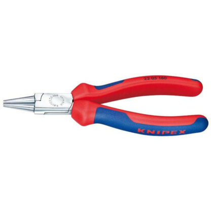 Kleště s kulatými čelistmi 160 mm KNIPEX 22 05 160 - chromováno, vícesložkové návleky 22 05 160