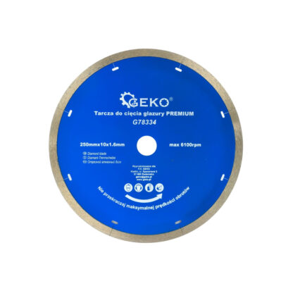 Kotouč diamantový řezný celoobvodový GEKO 250x10x22,2mm G78334