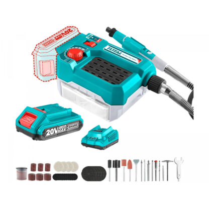 Bruska přímá AKU TOTAL, 20V Li-ion, 2000mAh, s baterií a nabíječkou TMGLI20011