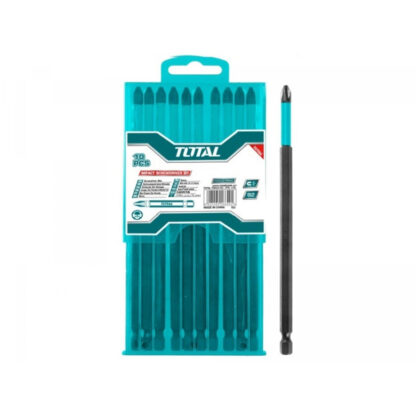 Nárazové šroubovací bity TOTAL, 250mm, S2, sada 10ks, industrial TACIM16T25103