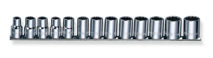 Hlavice 1/2” nástrčné 12hranné, velikosti 10-24 mm, sada 13 ks - JONNESWAY S05H4113S
