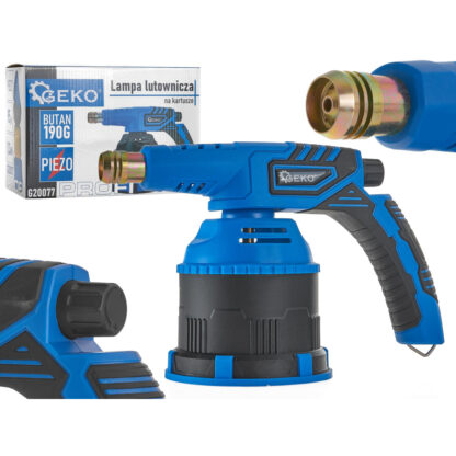 GEKO Pájecí lampa s piezoelektrickým zapalováním pro 190g kartuše PROFI (12) G20077