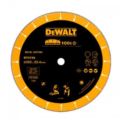 Dia kotouč do rozbrušovačky D28710/D28715 na kov, beton a profily 355x25,4mm DeWALT DT3752 DT3752