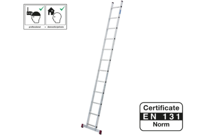 PROTECO 10.66-1-12-KR žebřík opěrný hliníkový 12 příček 335cm se stabilizátorem