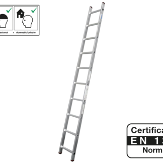 PROTECO 10.66-1-10-KR žebřík opěrný hliníkový 10 příček 280cm