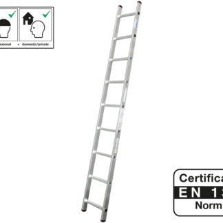 PROTECO 10.66-1-09-KR žebřík opěrný hliníkový 9 příček 250cm