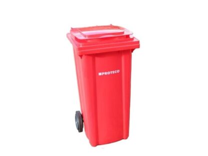 PROTECO 10.86-P240-CR popelnice 240 L plastová červená s kolečky - Image 2