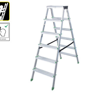 PROTECO 66-2-06-OB schůdky Al 6-stupňové oboustranné 130 cm PROTECO