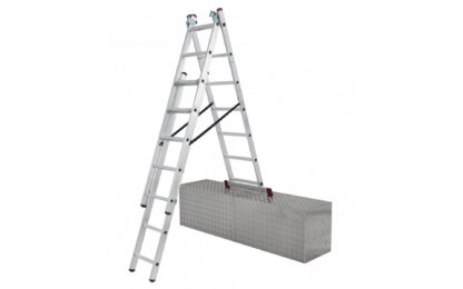 PROTECO 10.66-S-3-08-KR žebřík trojdílný 3x8 s úpravou na schody 225/320/450 cm
