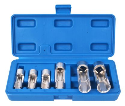 Otevřené hlavice na snímače, převlečné matice, 3/8", 1/2", 10-19 mm, 6ks - QUATROS QS20711