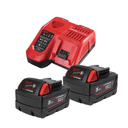 Aku nabíjecí sada Milwaukee M18 NRGCR-502, 2x Akumulátor M18 B5-CR + Aku nabíječka M12-18 FC, 4932479831 4932479831