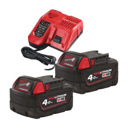 Aku nabíjecí sada Milwaukee M18 NRG-402, 2x Akumulátor M18 B4 + Aku nabíječka M12-18 FC, 4933459215 4933459215