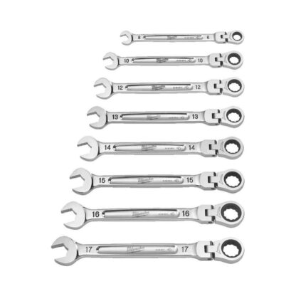 Očkoploché ráčnové klíče 8 ÷ 17 mm MAX BITE™ Milwaukee 4493247857. Sada 8 dílů 4932478557