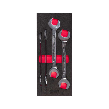 Sada oboustranných vidlicových klíčů 24 ÷ 32 mm Milwaukee v pěnové vložce (4 ks) 4932493630 4932493630
