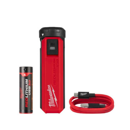 Aku Adaptér Milwaukee L4 PPS-301 + Akumulátor L4 B3, nabíjení zařízení přes USB, přenosný zdroj energie (4 V, 3,0 Ah), 4932493335 4932493335